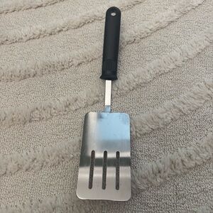 Ekco slotted short spatula turner flipper black plastic handle